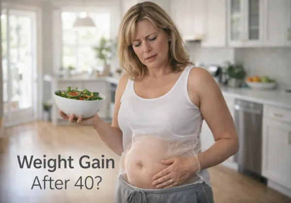 weight gain after 40 women causes