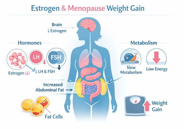 estrogen menopause weight gain