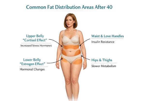hormonal weight gain in women after 40