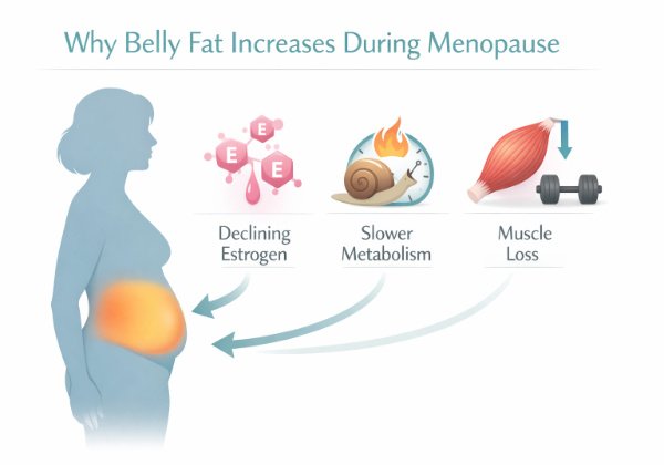menopause belly fat causes