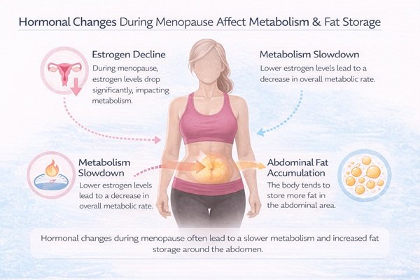 Hormonal changes and metabolism during menopause