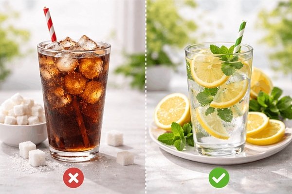 Reducing sugary drinks during menopause