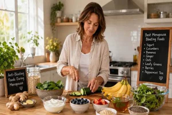 menopause bloating foods