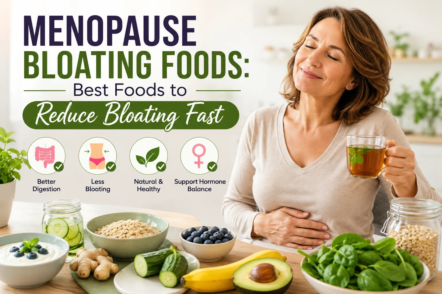 menopause bloating foods